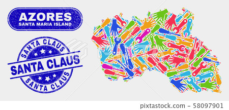 Productivity Santa Maria Island Map and Grunge Santa Claus Watermarks Productivity Santa Maria Island Map and Grunge Santa Claus Watermarks 58097901
