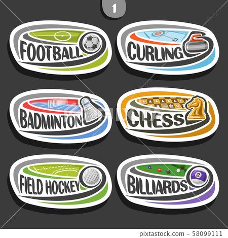Vector set of sport logos Vector set of sport logos 58099111