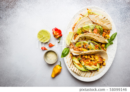 Mexican tacos with meat Mexican tacos with meat 58099146