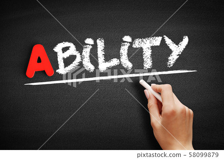 ABILITY text on blackboard ABILITY text on blackboard 58099879