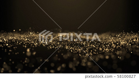 Gold glitter, shimmer particles background, magic 58100827