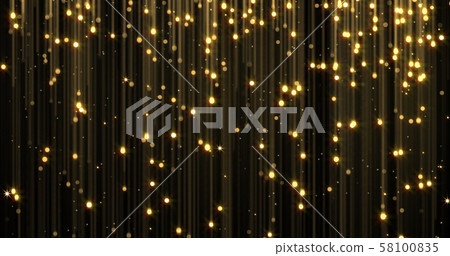 Golden rain, gold glitter particles with magic 58100835