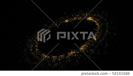 Golden glitter light circle tail, sparkling shine Golden glitter light circle tail, sparkling shine 58101086