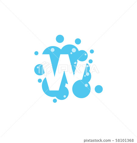 Bubble with initial letter w graphic design 58101368