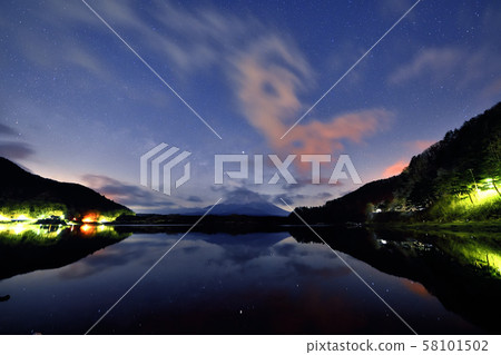 Starry Sky Mount Fuji Tennokawa Lake Shoji Starry Sky Mount Fuji Tennokawa Lake Shoji 58101502