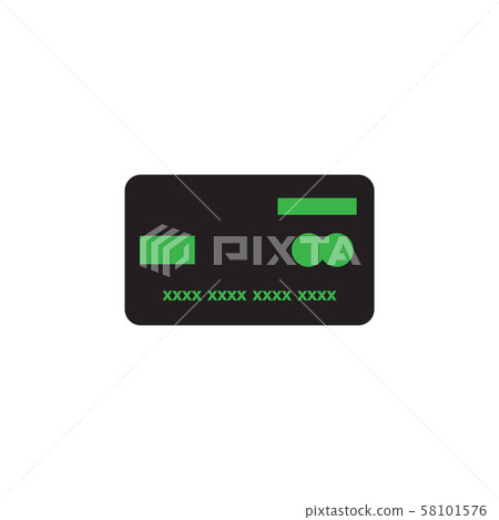 Credit card graphic design template vector Credit card graphic design template vector 58101576