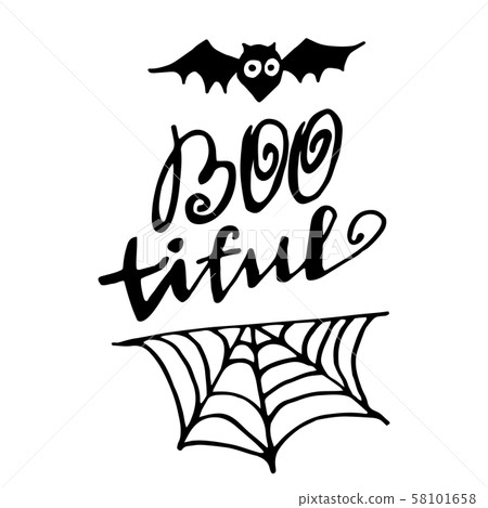 Happy halloween. Hand drawn creative calligraphy 58101658
