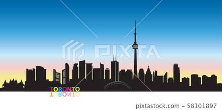 Canada city skyline. Toronto landmarks cityscape Canada city skyline. Toronto landmarks cityscape 58101897