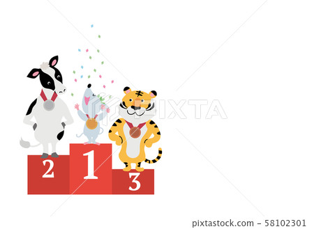 New Year's card 2020 Design Olympic award ceremony New Year's card 2020 Design Olympic award ceremony 58102301