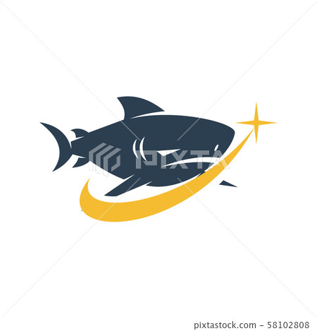 Shark Way Success logo design vector isolated 58102808