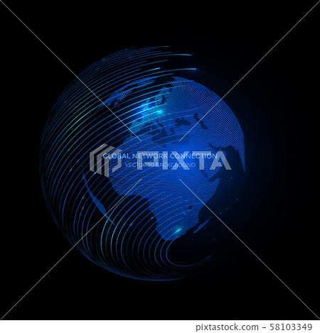 Global network connection, communication technology and internet business Global network connection, communication technology and internet business 58103349