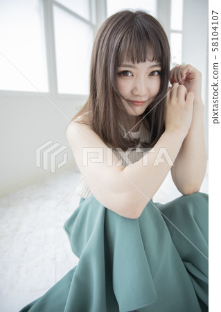 Straight medium hair hairstyle beauty salon Straight medium hair hairstyle beauty salon 58104107