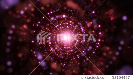 Digital particles twist and bokeh abstract Digital particles twist and bokeh abstract 58104437