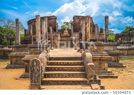 Sacred Quadrangle at Polonnaruwa Ancient city, Sri 58104853