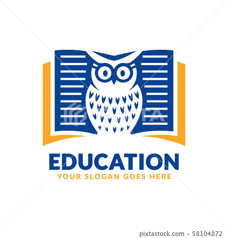 Education logo design template, book and owl icon Education logo design template, book and owl icon 58104872