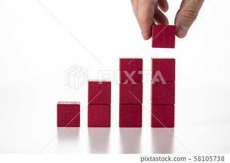 Stack red blocks Stack red blocks 58105738