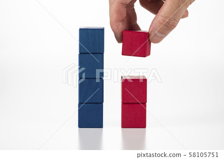 Blue and red block Blue and red block 58105751