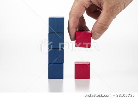 Blue and red block Blue and red block 58105753