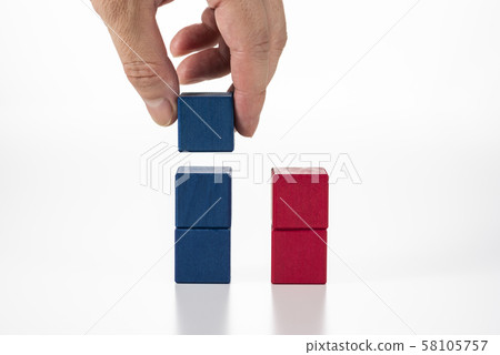 Blue and red block Blue and red block 58105757