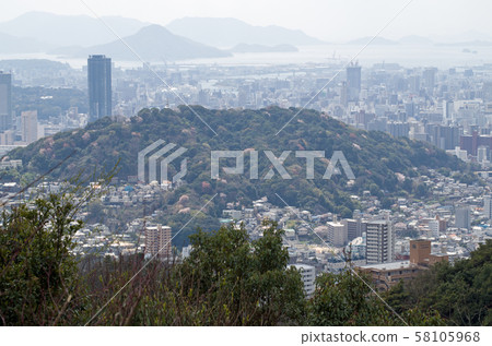 內田山廣島市容的視圖 內田山廣島市容的視圖 58105968