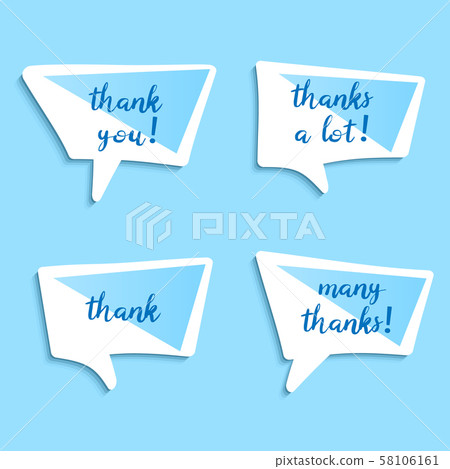 Speech bubbles to talk about thank A vector 58106161