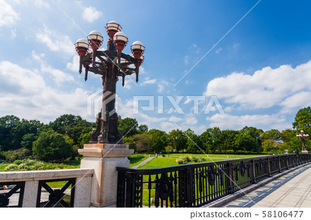 Hachioji City Old Yotsuya Mitsuke Bridge Bridge Light Main Scenery 58106477