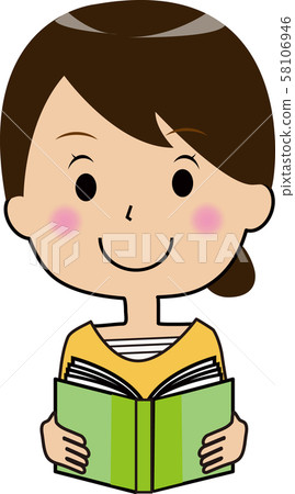 A woman reading a book 58106946