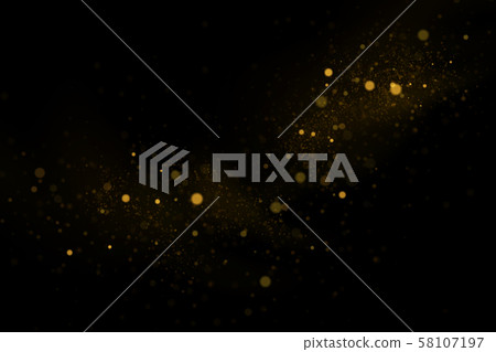 Golden particles explosion on black background - Stock Illustration ...