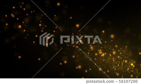 Golden particles explosion on black background Golden particles explosion on black background 58107200