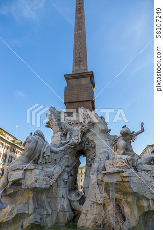 Fountain of the Four Rivers in Piazza Navona 58107249