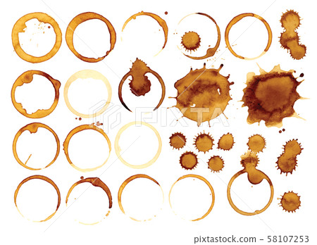 Collection vector stains of coffee for grunge design Collection vector stains of coffee for grunge design 58107253