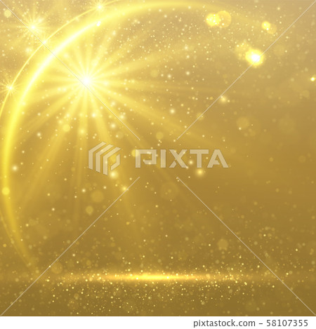 Golden magical background with sparkling lights Golden magical background with sparkling lights 58107355