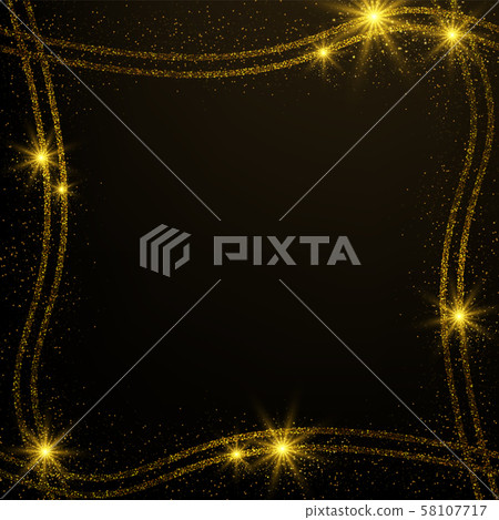 Sparkling magical square frame design 58107717