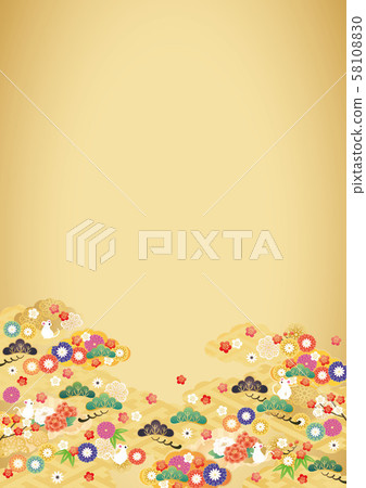 Japanese pattern background material -3 58108830