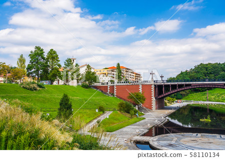 Hachioji City Nagaike Park Nagaike Mitsuke Bridge Former Yotsuya Mitsuke Bridge Hachioji City Nagaike Park Nagaike Mitsuke Bridge Former Yotsuya Mitsuke Bridge 58110134