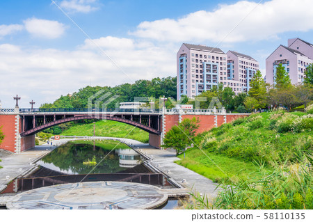 Hachioji City Nagaike Park Nagaike Mitsuke Bridge Former Yotsuya Mitsuke Bridge 58110135