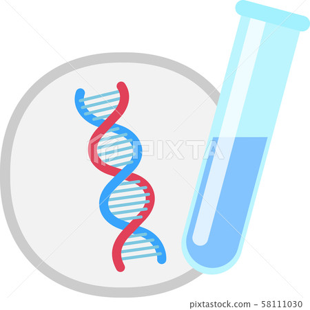 基因雙螺旋和試管 基因雙螺旋和試管 58111030