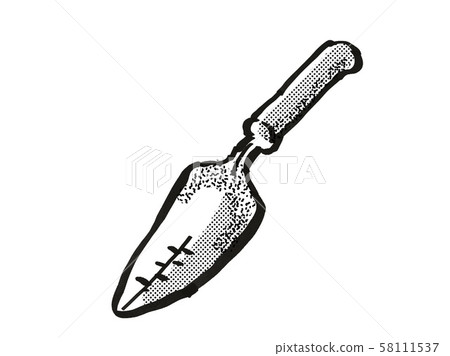 Transplanting Trowel Garden Tool Cartoon Retro Transplanting Trowel Garden Tool Cartoon Retro 58111537