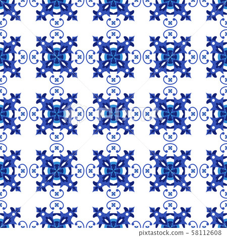 Azulejos portuguese traditional ornamental tile Azulejos portuguese traditional ornamental tile 58112608