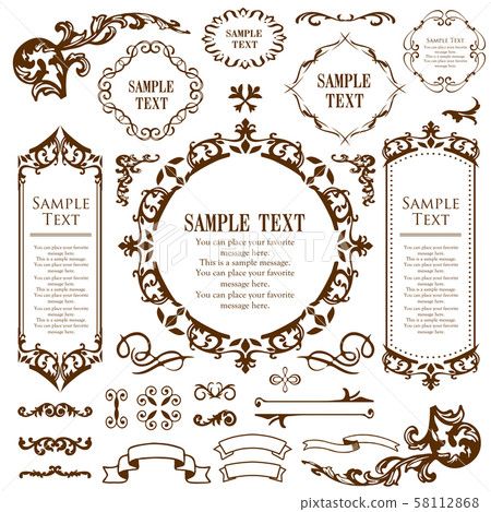 Beautiful vintage frame material antique luxury royal decoration 58112868