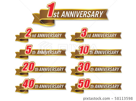 週年1,2,3,5,1,20,30,40,50可以在周年紀念日之前使用的圖標 58113598