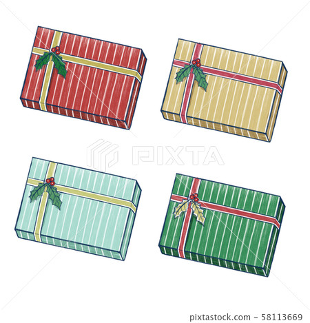 手繪風格的聖誕禮物 58113669