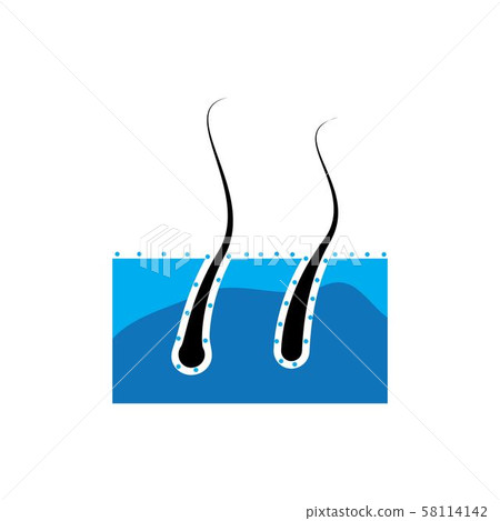 hair icon Vector Illustration design Logo hair icon Vector Illustration design Logo 58114142