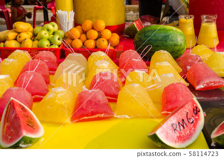Different type of fruit juices selling in Ramadan Bazaar Kuala Lumpur. It is established for muslim to break fast during the holy month of Ramadan Different type of fruit juices selling in Ramadan Bazaar Kuala Lumpur. It is established for muslim to break fast during the holy month of Ramadan 58114723