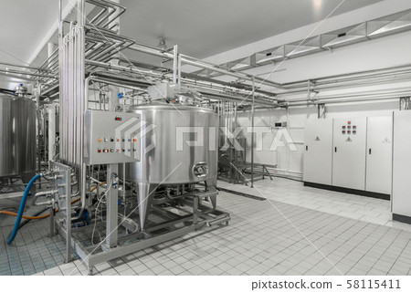 equipment at the milk factory 58115411