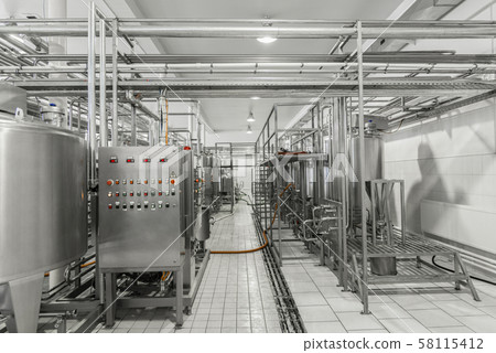 equipment at the milk factory 58115412