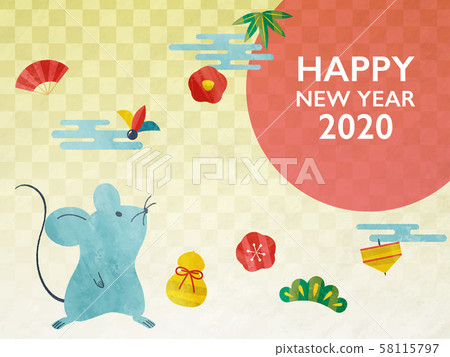New Year's card 2020 58115797