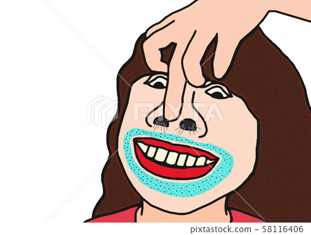 搞笑的表情的女人 搞笑的表情的女人 58116406