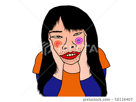 搞笑的表情的女人 搞笑的表情的女人 58116407