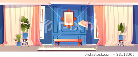 luxury living room in blue color luxury living room in blue color 58118305